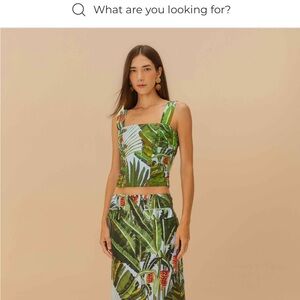 FARM Rio Green Leaf Print Ensemble